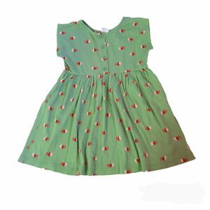 Hanna Andersson Girls Green Play Dress 110cm